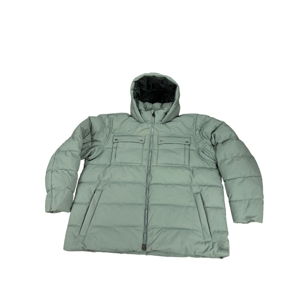 Duluth Trading Co Mens Insolator Jacket 2XL Sage Green Hooded Pufer Jacket